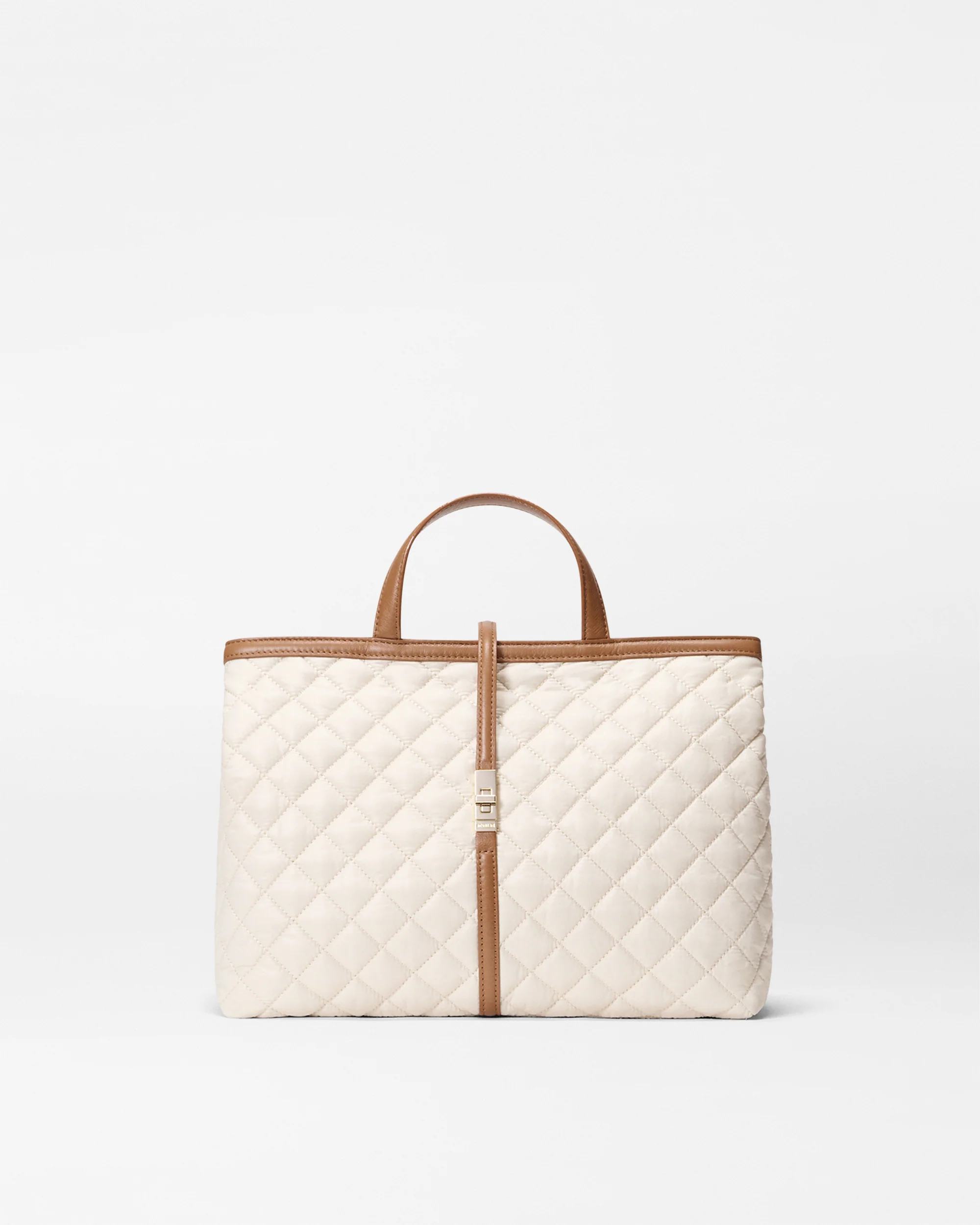 Sandshell With Brown Medium Astor Top Handle - MZ Wallace